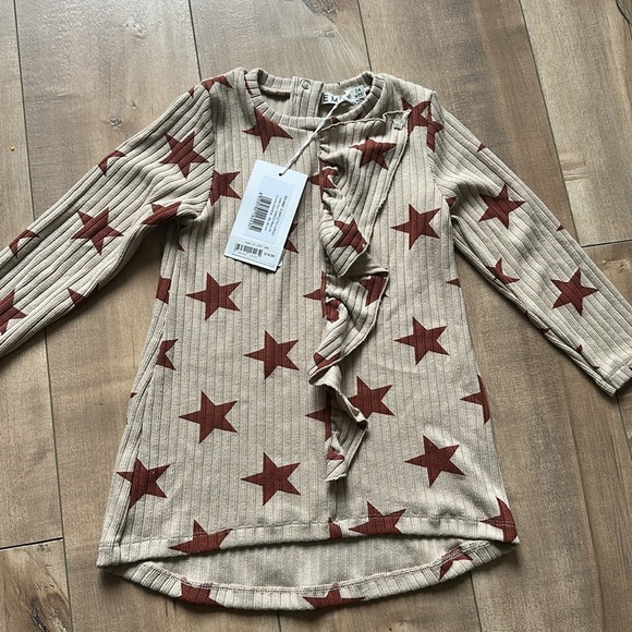 NWT EMC Italian Brand 2 Piece Dress/Pants Matching Baby Girl Star Set 24 Months - Picture 6 of 11